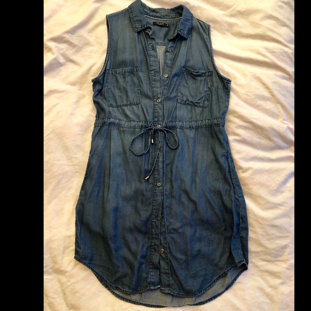 Max Jeans Denim Cinched Waist Dress